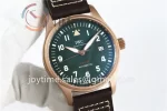 IWC Pilot Mark XVIII  ZF 1:1 Best Edition Bronze 39mm Leather Strap A2836