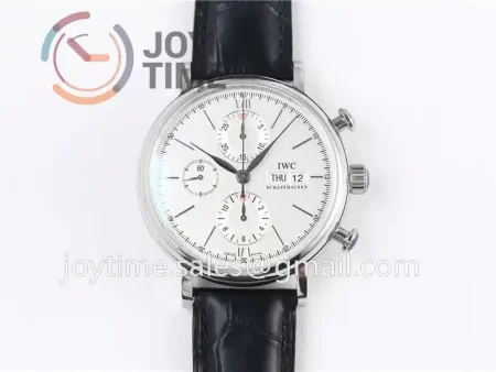 IWC Portofino Chrono ZF 1:1 Best Edition SS 42mm Leather Strap A7750