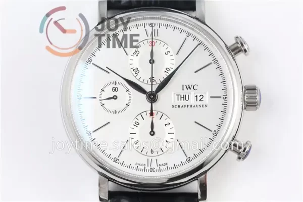 IWC Portofino Chrono ZF 1:1 Best Edition SS 42mm Leather Strap A7750