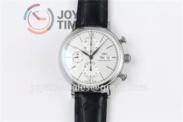 IWC Portofino Chrono ZF 1:1 Best Edition SS 42mm Leather Strap A7750