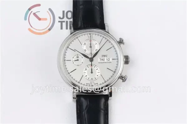 IWC Portofino Chrono ZF 1:1 Best Edition SS 42mm Leather Strap A7750