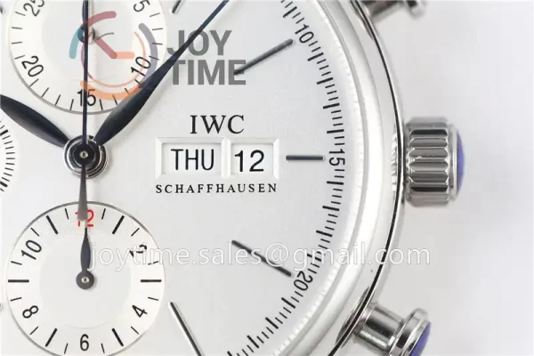 IWC Portofino Chrono ZF 1:1 Best Edition SS 42mm Leather Strap A7750