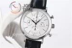 IWC Portofino Chrono ZF 1:1 Best Edition SS 42mm Leather Strap A7750