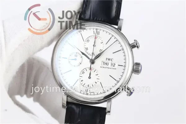 IWC Portofino Chrono ZF 1:1 Best Edition SS 42mm Leather Strap A7750