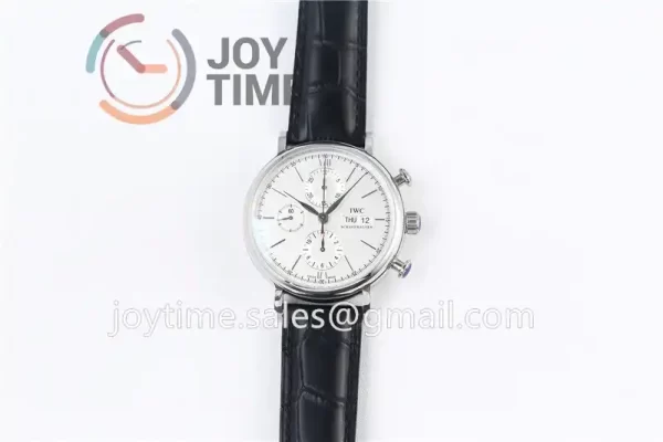 IWC Portofino Chrono ZF 1:1 Best Edition SS 42mm Leather Strap A7750