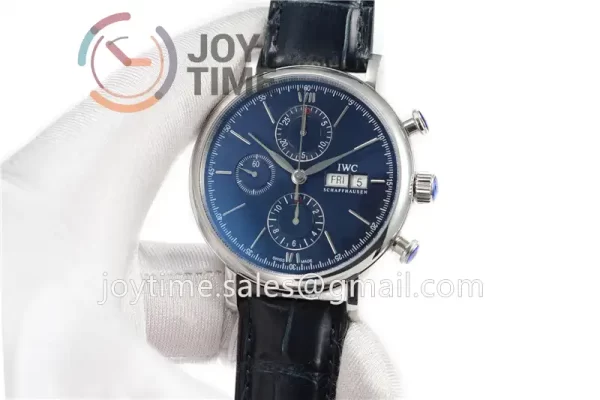 IWC Portofino Chrono ZF 1:1 Best Edition SS 42mm Leather Strap A7750