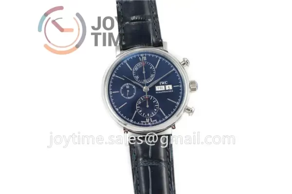 IWC Portofino Chrono ZF 1:1 Best Edition SS 42mm Leather Strap A7750