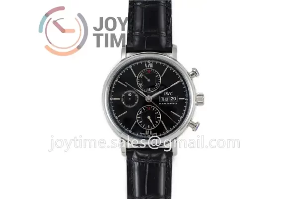 IWC Portofino Chrono ZF 1:1 Best Edition SS 42mm Leather Strap A7750