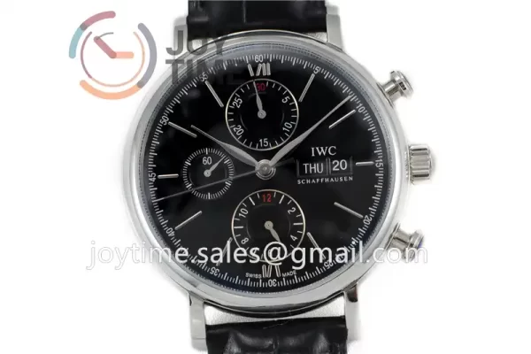 IWC Portofino Chrono ZF 1:1 Best Edition SS 42mm Leather Strap A7750