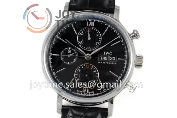 IWC Portofino Chrono ZF 1:1 Best Edition SS 42mm Leather Strap A7750