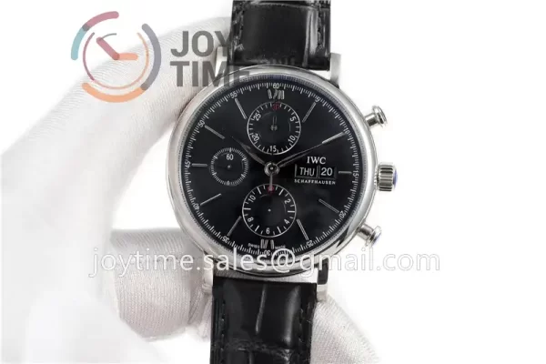 IWC Portofino Chrono ZF 1:1 Best Edition SS 42mm Leather Strap A7750