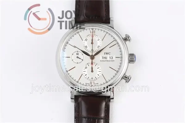 IWC Portofino Chrono ZF 1:1 Best Edition SS 42mm Leather Strap A7750