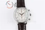 IWC Portofino Chrono ZF 1:1 Best Edition SS 42mm Leather Strap A7750