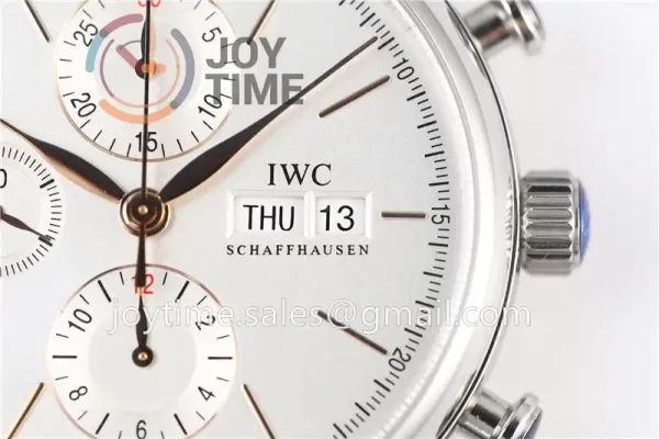 IWC Portofino Chrono ZF 1:1 Best Edition SS 42mm Leather Strap A7750