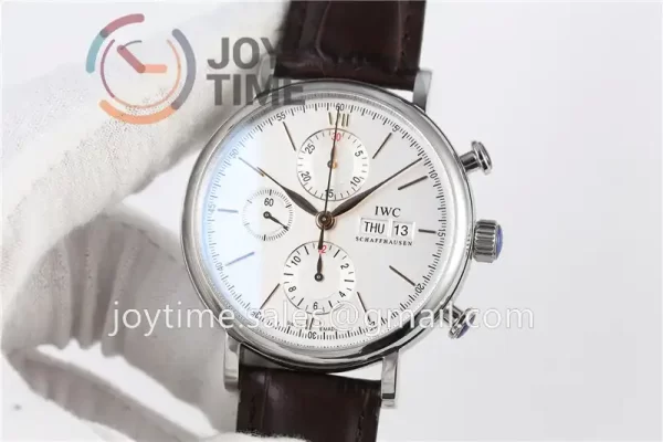 IWC Portofino Chrono ZF 1:1 Best Edition SS 42mm Leather Strap A7750