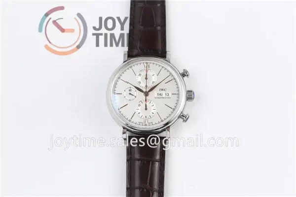 IWC Portofino Chrono ZF 1:1 Best Edition SS 42mm Leather Strap A7750