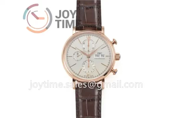 IWC Portofino Chrono ZF 1:1 Best Edition RG 42mm Leather Strap A7750