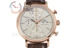 IWC Portofino Chrono ZF 1:1 Best Edition RG 42mm Leather Strap A7750