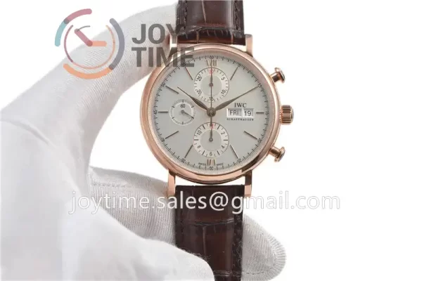 IWC Portofino Chrono ZF 1:1 Best Edition RG 42mm Leather Strap A7750