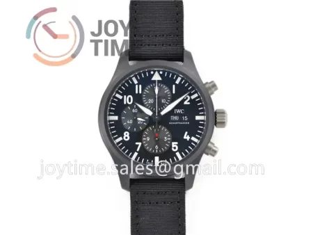 IWC Pilot Chronograph ZF 1:1 Best Edition Ceramic 44.5mm Nylon Strap A7750