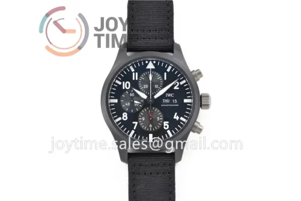 IWC Pilot Chronograph ZF 1:1 Best Edition Ceramic 44.5mm Nylon Strap A7750