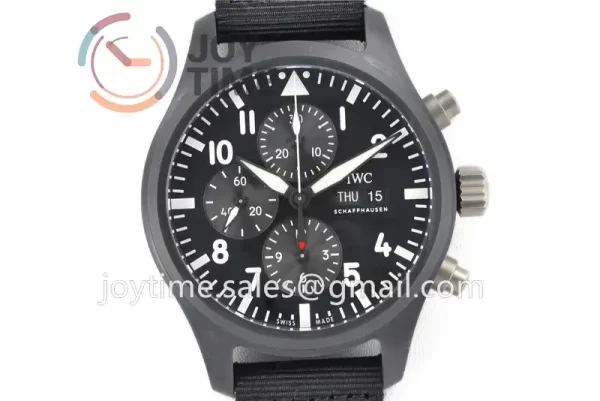 IWC Pilot Chronograph ZF 1:1 Best Edition Ceramic 44.5mm Nylon Strap A7750