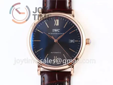 IWC Portofino Automatic ZF 1:1 Best Edition RG 40mm Leather Strap Miyota9015