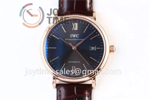 IWC Portofino Automatic ZF 1:1 Best Edition RG 40mm Leather Strap Miyota9015