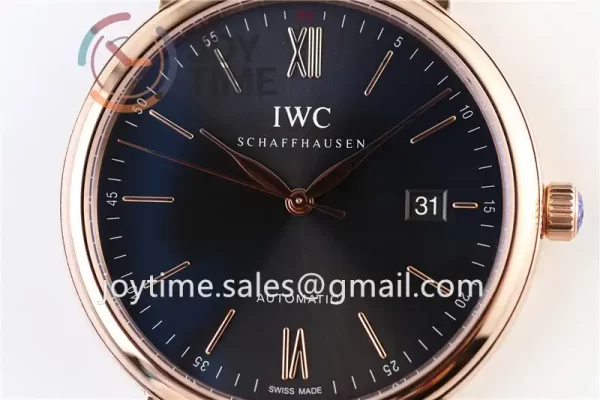 IWC Portofino Automatic ZF 1:1 Best Edition RG 40mm Leather Strap Miyota9015