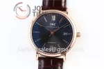 IWC Portofino Automatic ZF 1:1 Best Edition RG 40mm Leather Strap Miyota9015