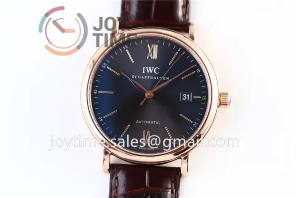 IWC Portofino Automatic ZF 1:1 Best Edition RG 40mm Leather Strap Miyota9015