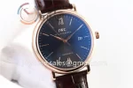 IWC Portofino Automatic ZF 1:1 Best Edition RG 40mm Leather Strap Miyota9015