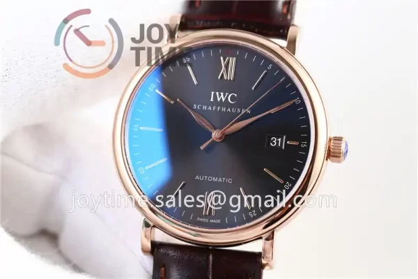 IWC Portofino Automatic ZF 1:1 Best Edition RG 40mm Leather Strap Miyota9015