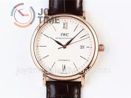 IWC Portofino Automatic ZF 1:1 Best Edition RG 40mm Leather Strap Miyota9015