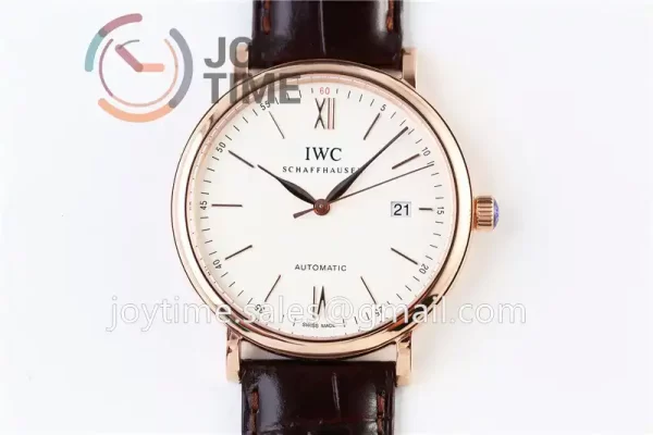 IWC Portofino Automatic ZF 1:1 Best Edition RG 40mm Leather Strap Miyota9015