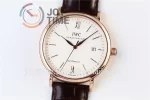 IWC Portofino Automatic ZF 1:1 Best Edition RG 40mm Leather Strap Miyota9015