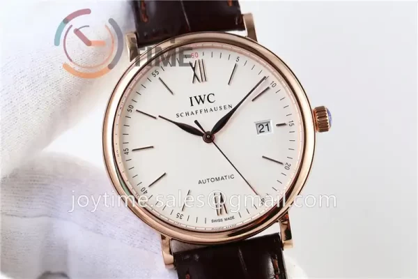 IWC Portofino Automatic ZF 1:1 Best Edition RG 40mm Leather Strap Miyota9015