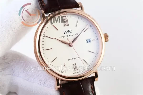 IWC Portofino Automatic ZF 1:1 Best Edition RG 40mm Leather Strap Miyota9015