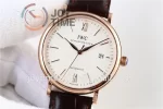 IWC Portofino Automatic ZF 1:1 Best Edition RG 40mm Leather Strap Miyota9015