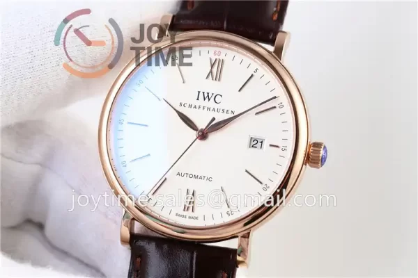 IWC Portofino Automatic ZF 1:1 Best Edition RG 40mm Leather Strap Miyota9015