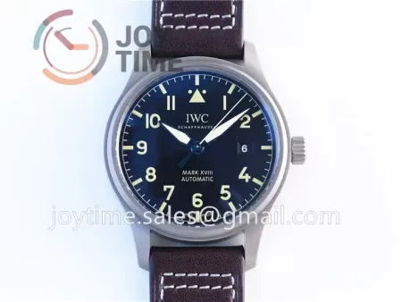 IWC Pilot Mark XVIII ZF 1:1 Best Edition Titanium 40mm Leather Strap Miyota9015