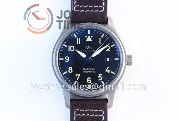 IWC Pilot Mark XVIII ZF 1:1 Best Edition Titanium 40mm Leather Strap Miyota9015