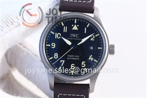 IWC Pilot Mark XVIII ZF 1:1 Best Edition Titanium 40mm Leather Strap Miyota9015