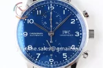 IWC Portugieser Chronograph Edition “150 Years” YLF 1:1 Best Edition SS 41mm Leather Strap A69380