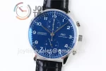 IWC Portugieser Chronograph Edition “150 Years” YLF 1:1 Best Edition SS 41mm Leather Strap A69380