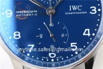 IWC Portugieser Chronograph Edition “150 Years” YLF 1:1 Best Edition SS 41mm Leather Strap A69380