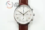 IWC Portugieser Chronograph ZF 1:1 Best Edition SS 41mm Leather Strap A69355