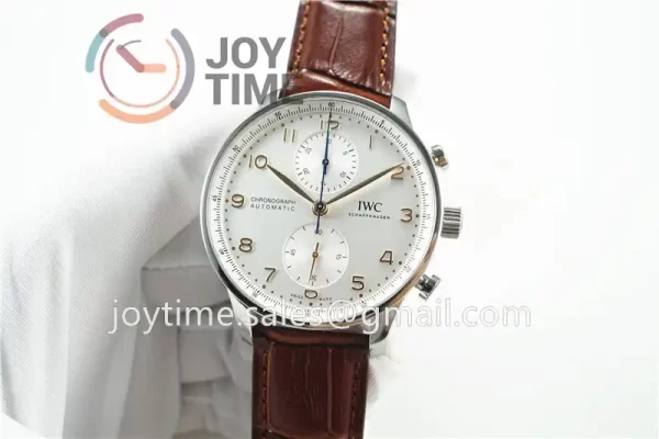 IWC Portugieser Chronograph ZF 1:1 Best Edition SS 41mm Leather Strap A69355