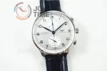 IWC Portugieser Chronograph ZF 1:1 Best Edition SS 41mm Leather Strap A69355