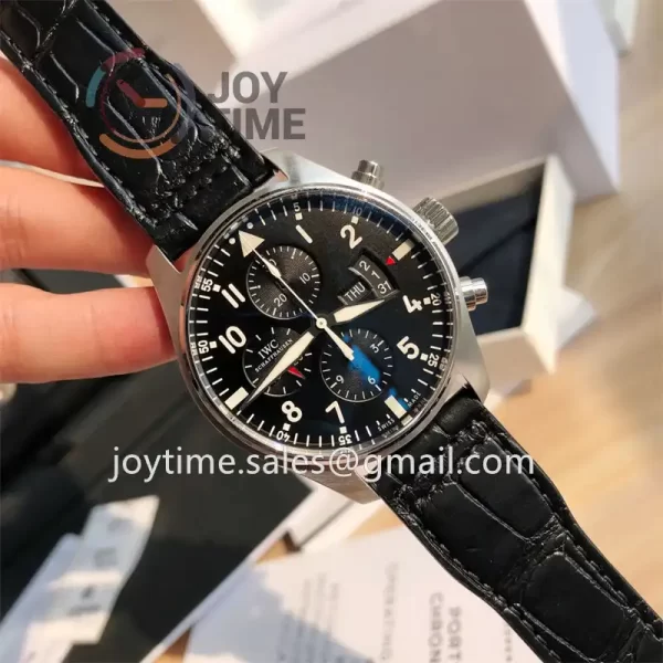 IWC Pilot Chrono 1:1 Best Edition SS 43mm Alligator Leather Strap Cal.79320 Full Packaging